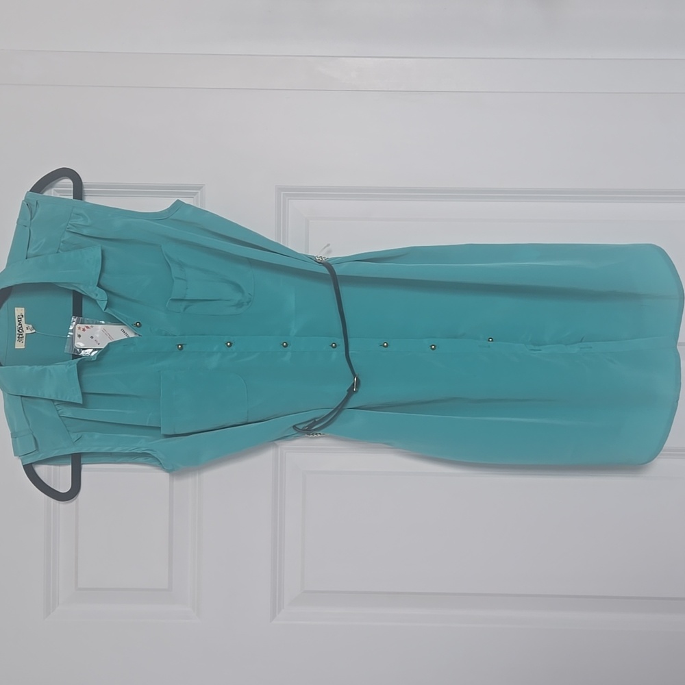 Tramp Teal Sleeveless Dress